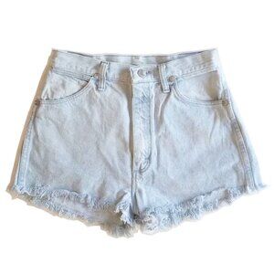 Wrangler 100% Cotton High Rise Cutoff Shorts 28 Light Wash